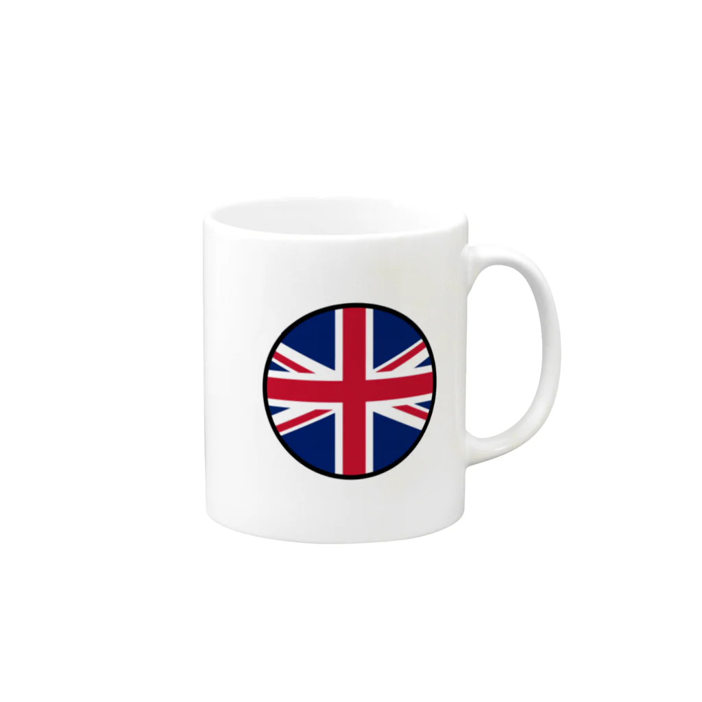 おもしろいTシャツ屋さんのイギリス England United Kingdom Great Britain Mug :right side of the handle