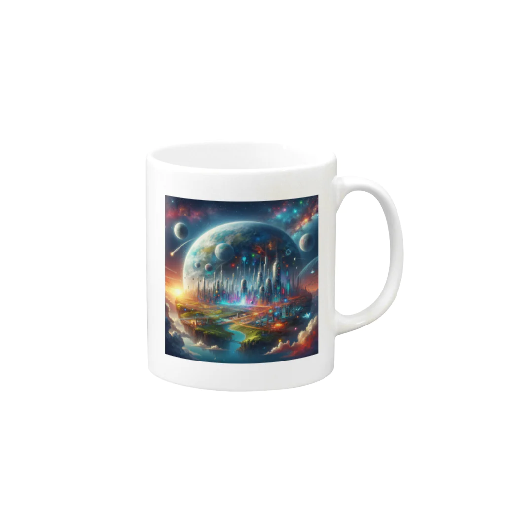 bottaの近未来な惑星 Mug :right side of the handle