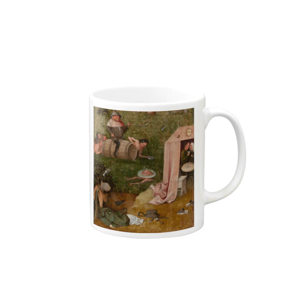 世界美術商店の大食と快楽の寓意 / Allegory of Intemperance Mug :right side of the handle