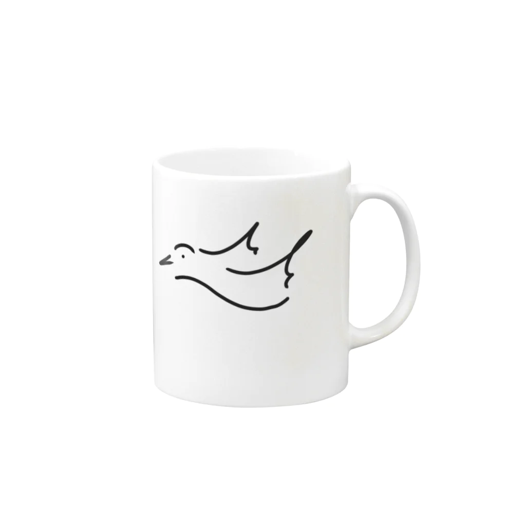 シュールのはやぶさ Mug :right side of the handle