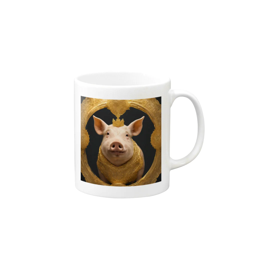 chikinpigのチャールストン二世 Mug :right side of the handle