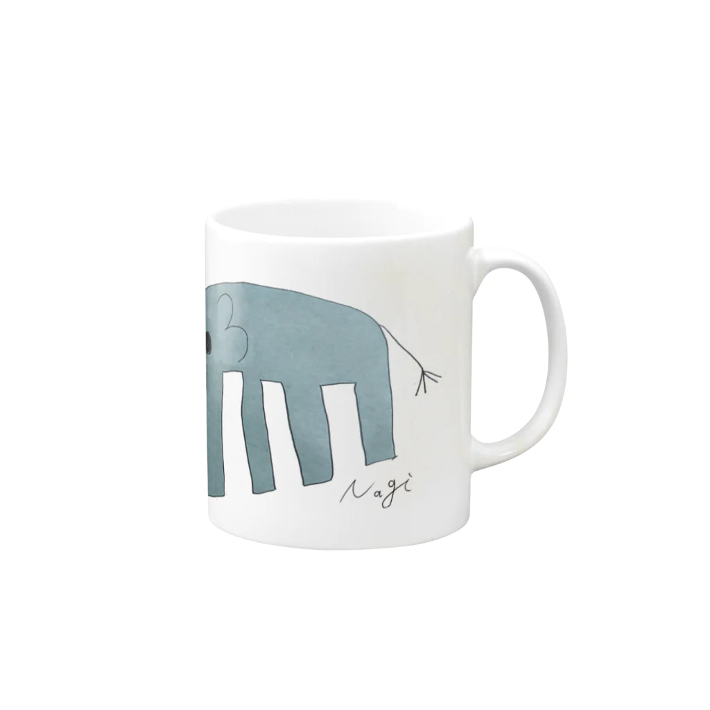 nagifukuのちびぞう Mug :right side of the handle