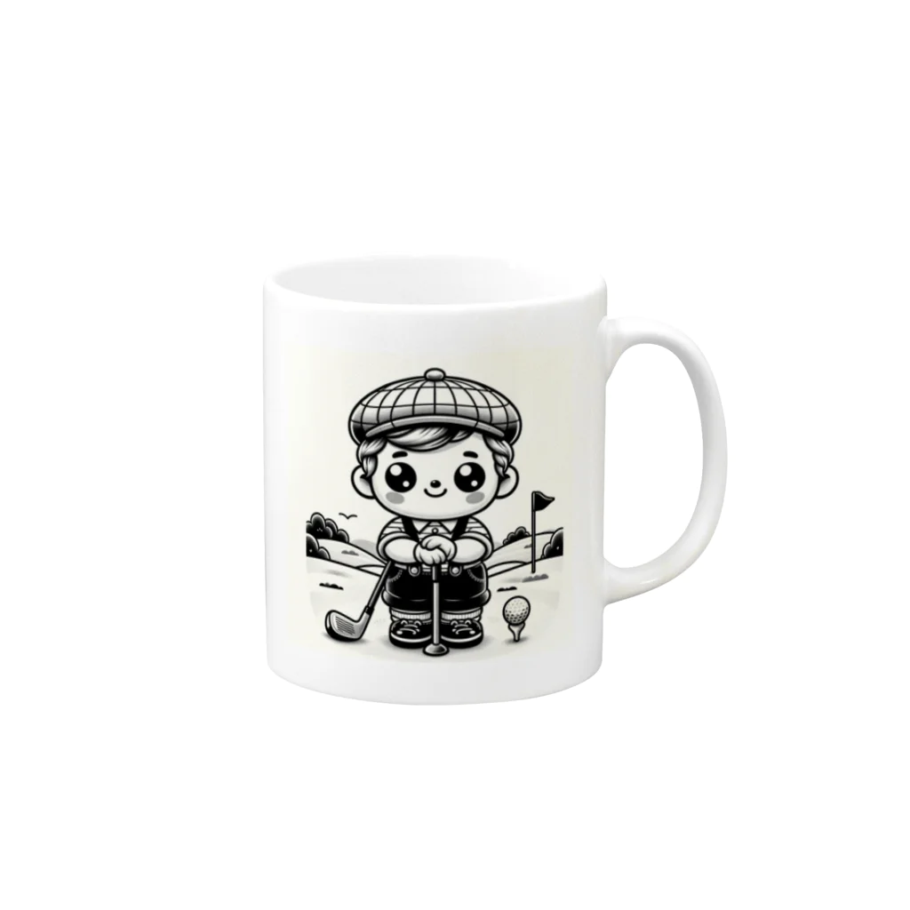 vancx.comの golfboy&girl Mug :right side of the handle