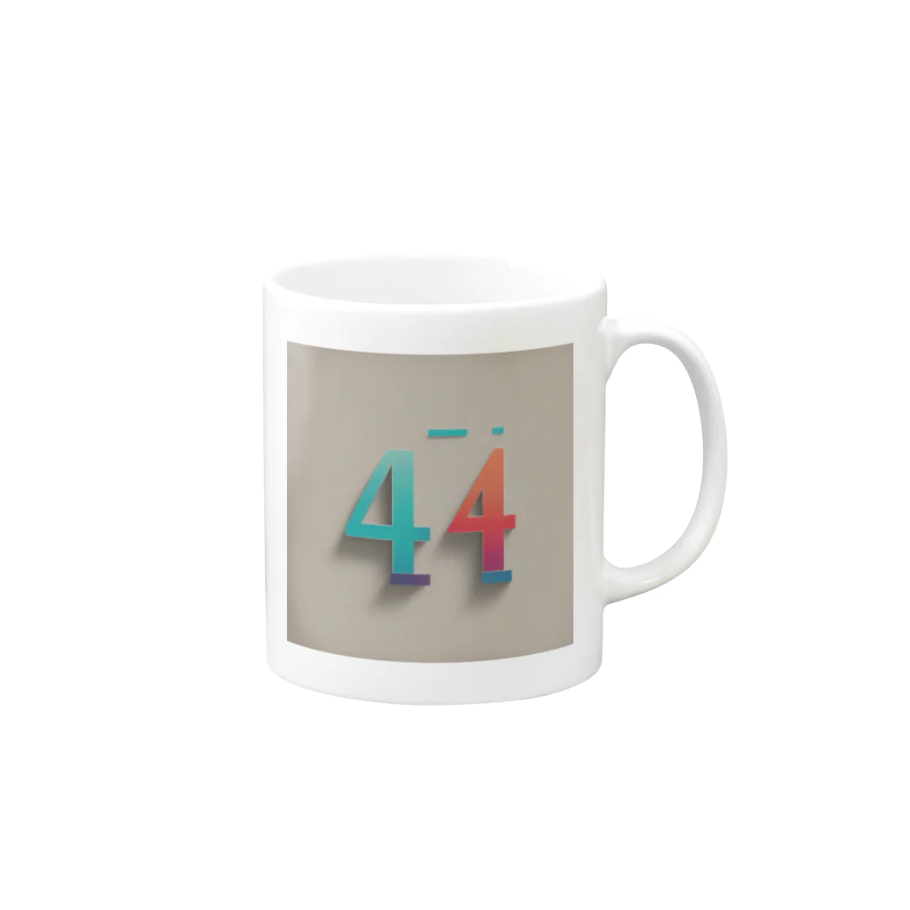 かもかもショップの４４ Mug :right side of the handle