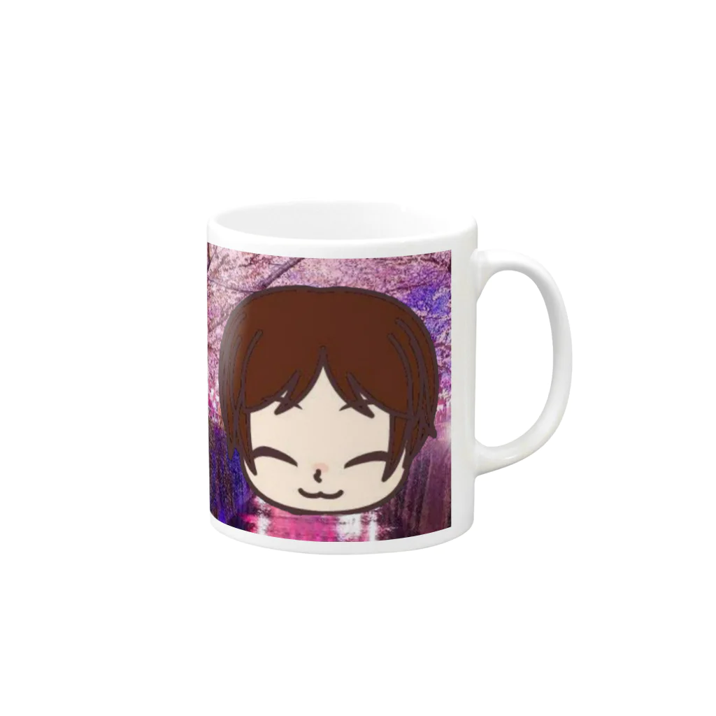 瀧さんショップのおかずちゃん似顔絵２ Mug :right side of the handle