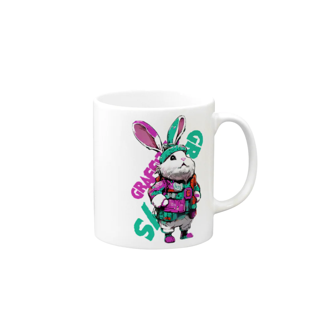 GRAFFITYのrabbit-1 マグカップの取っ手の右面