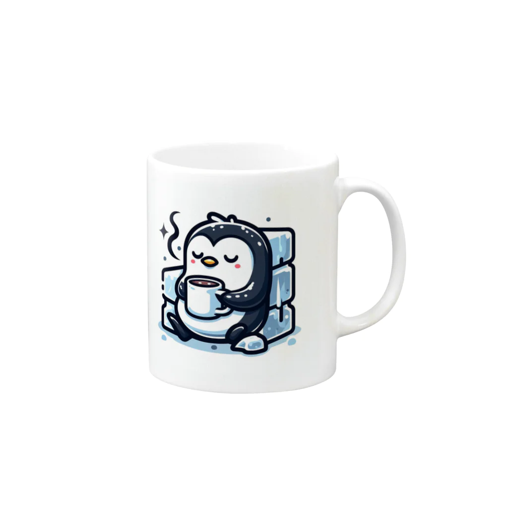 pitaco-landのホッとするペンギン Mug :right side of the handle