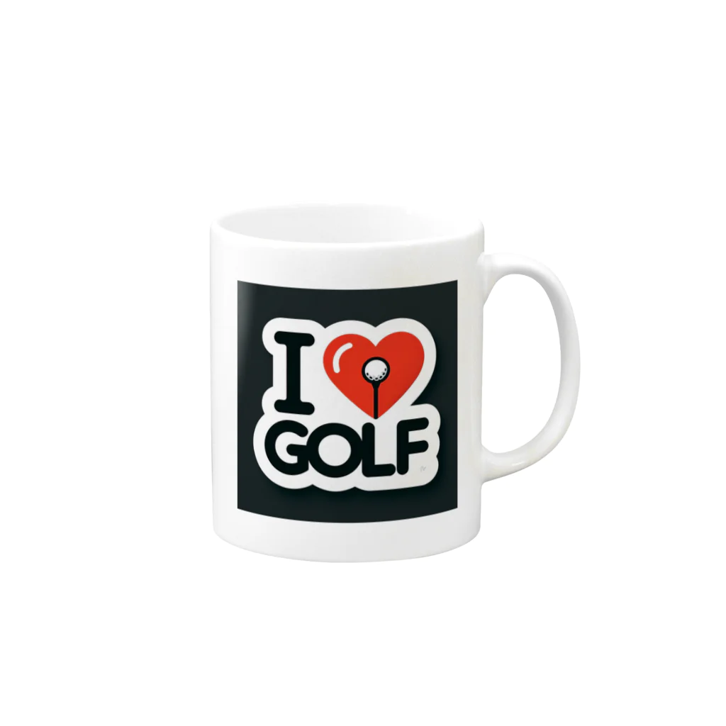 Kogaraseの𝑰 𝑳𝑶𝑽𝑬 GOLF マグカップの取っ手の右面