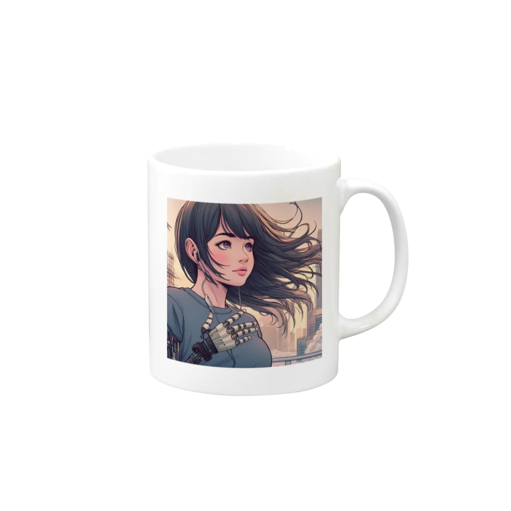 KINOSANのアーテクト少女　奈緒 Mug :right side of the handle