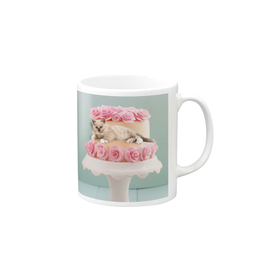 atelier_mogのケーキスタンド×ノア Mug :right side of the handle