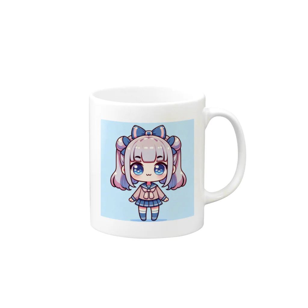 A-Intelligenceの可愛い制服の女の子シリーズ Mug :right side of the handle