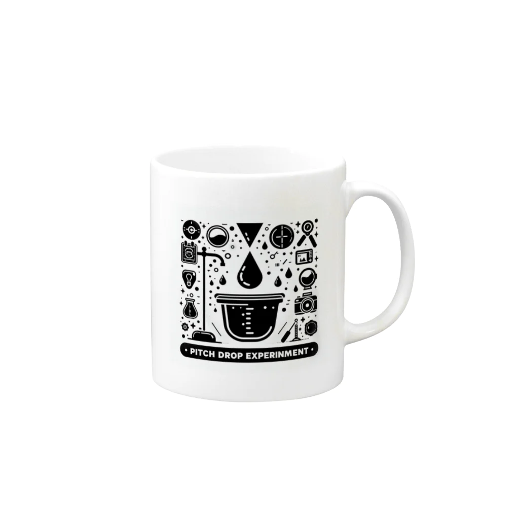 せるぽのよろずやのピッチドロップ実験 Mug :right side of the handle