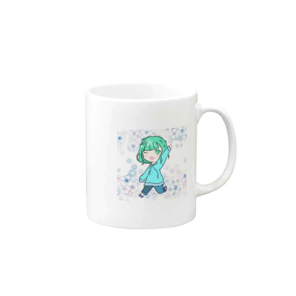 風上フィディオ（ふぃー）のふぃーくん Mug :right side of the handle