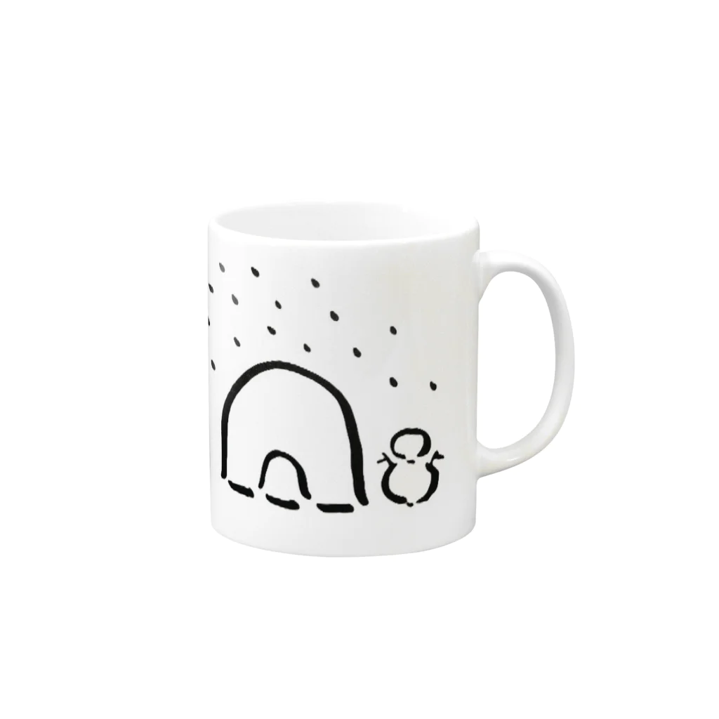 moko's merry shopのゆきっこ Mug :right side of the handle