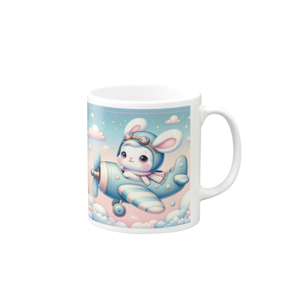 かわいいキャラクター・キュートパイロットのCUTIE PILOT MIMIE Mug :right side of the handle