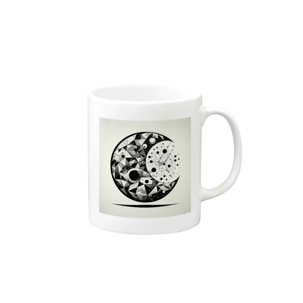 BochiBoochi-walkerのジオメトリーA9 Mug :right side of the handle