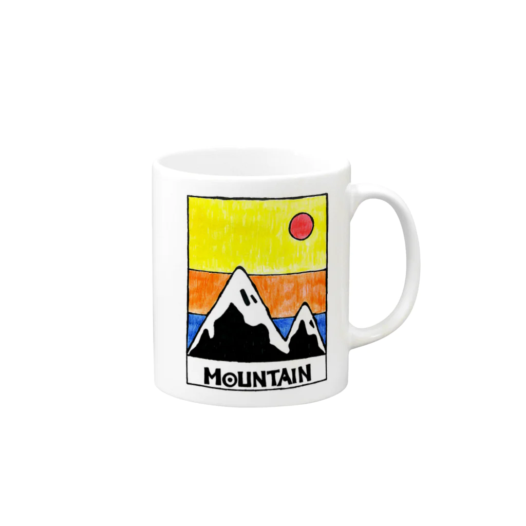 hanamituのMountain▲ Mug :right side of the handle