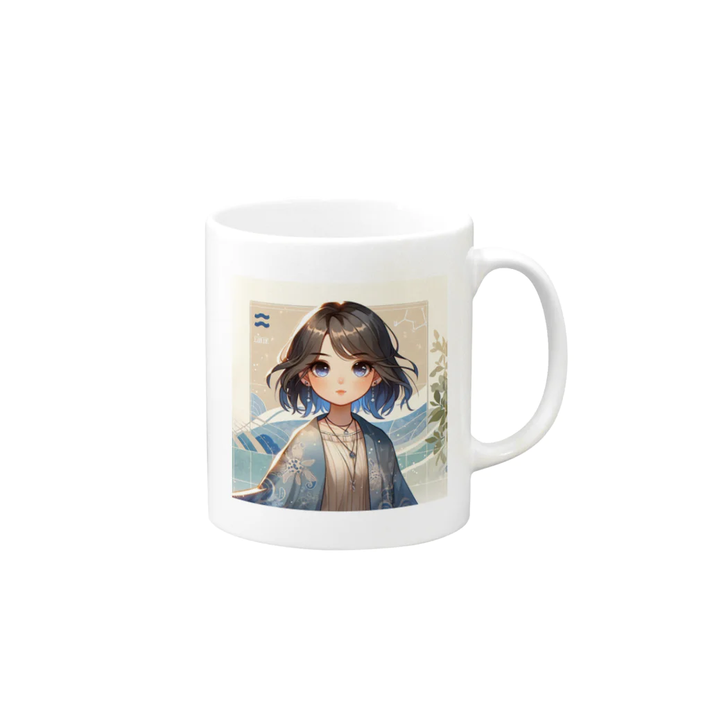 toko-tenの水瓶座 Mug :right side of the handle