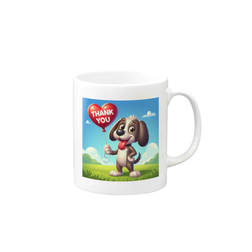 アニマルキャラクターショップのballoon dog Mug :right side of the handle