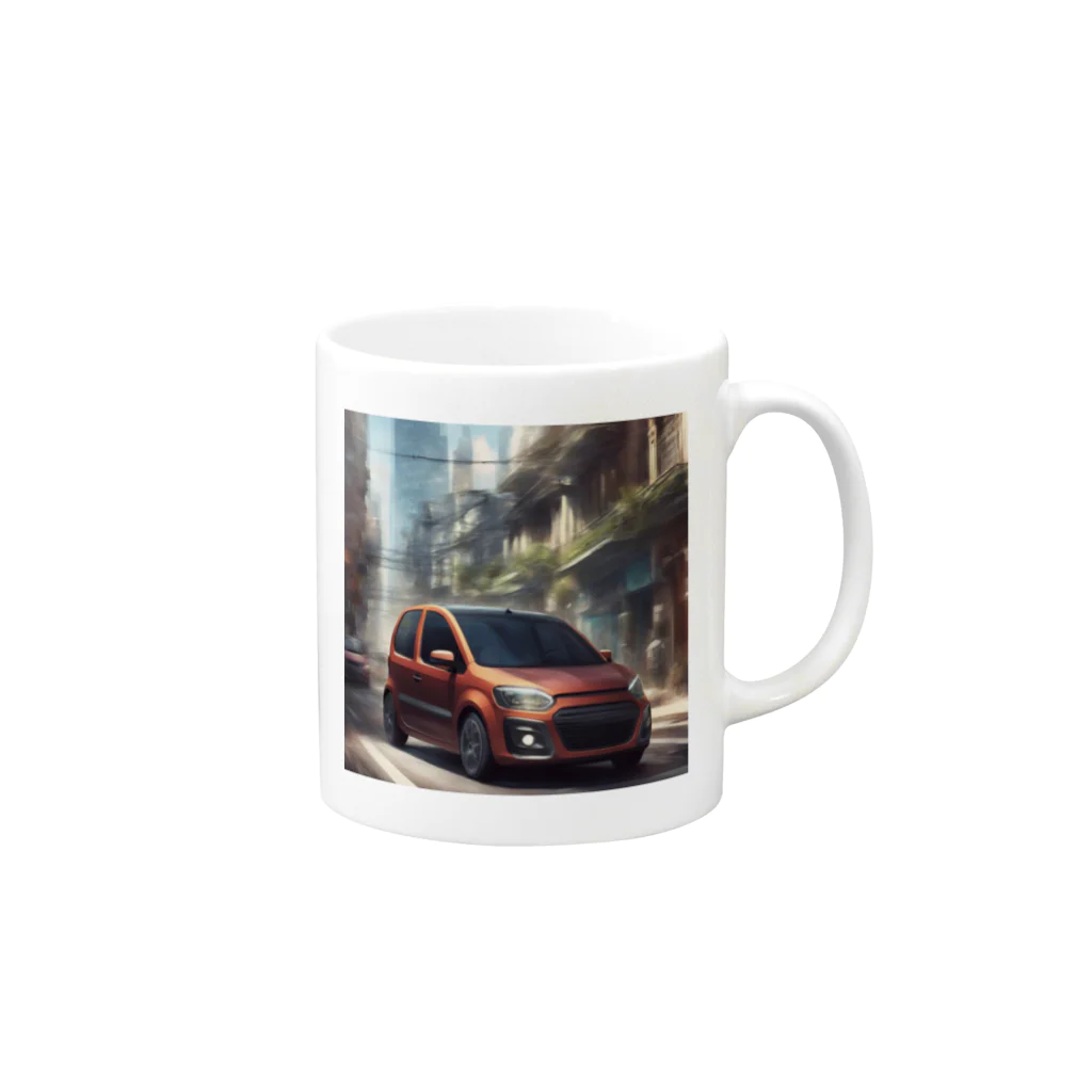 CAR-LABOのシティカー Mug :right side of the handle