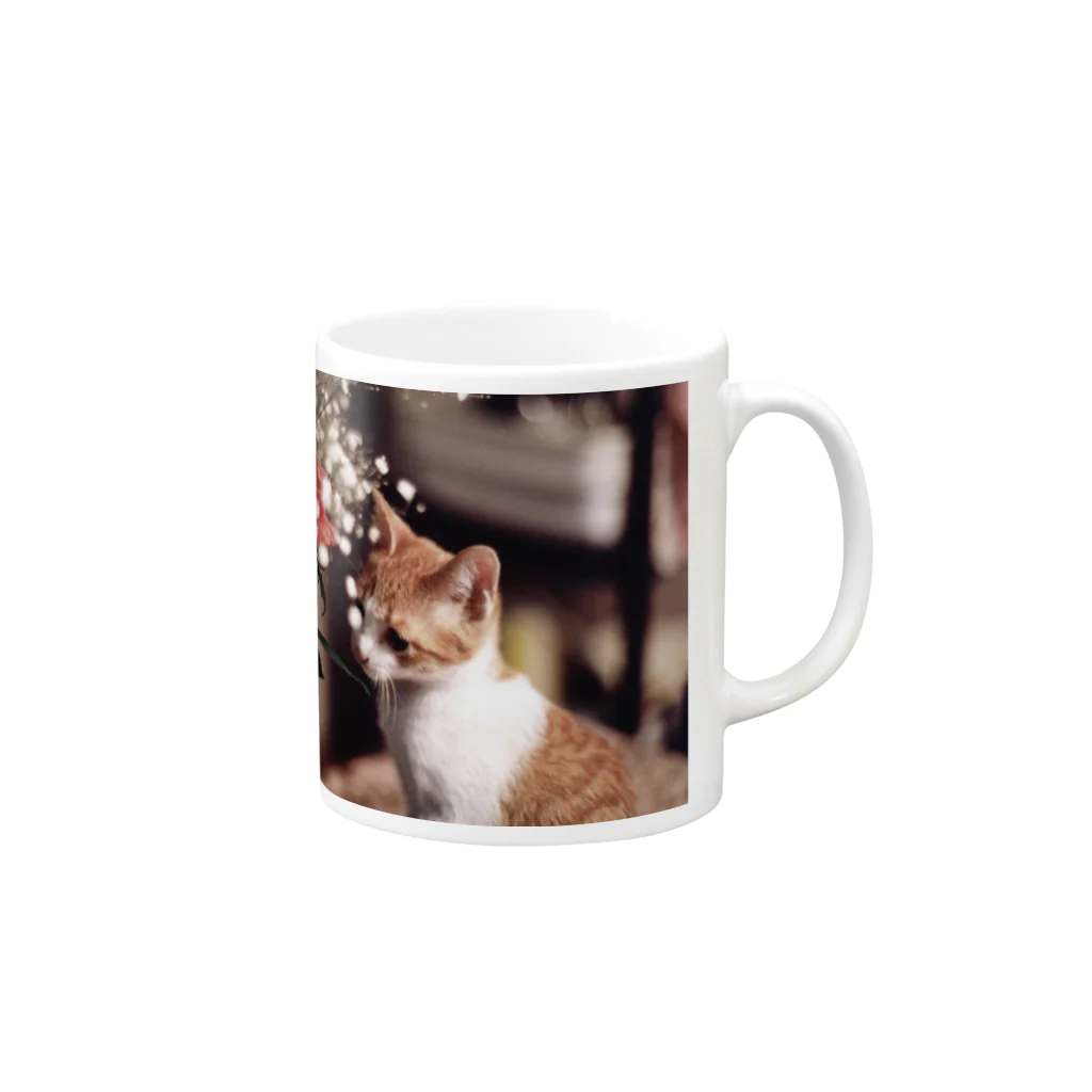 LISPの哀愁の猫ちゃん Mug :right side of the handle