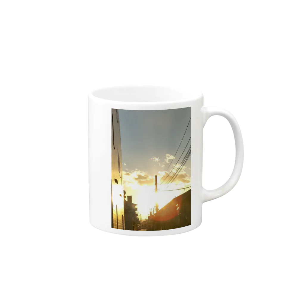 NANASHOPの夕暮れの街角 Mug :right side of the handle