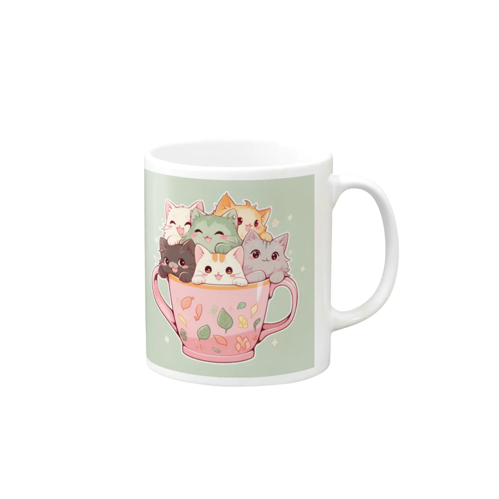 MargueriteのMug cat マグカップの取っ手の右面