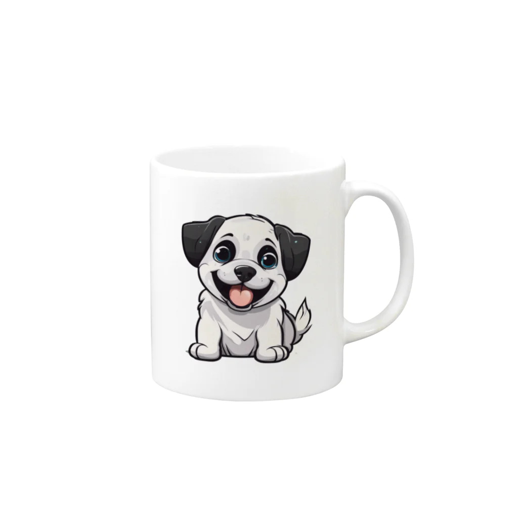 ワッフル ショップのSammy (サミー) Mug :right side of the handle