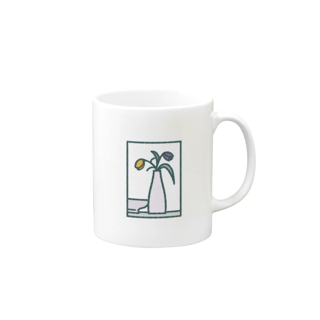 SAAYA’S SHOPの花のある風景 Mug :right side of the handle