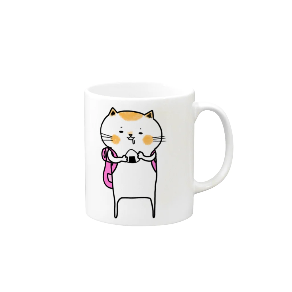 さかやの白茶ねこ Mug :right side of the handle