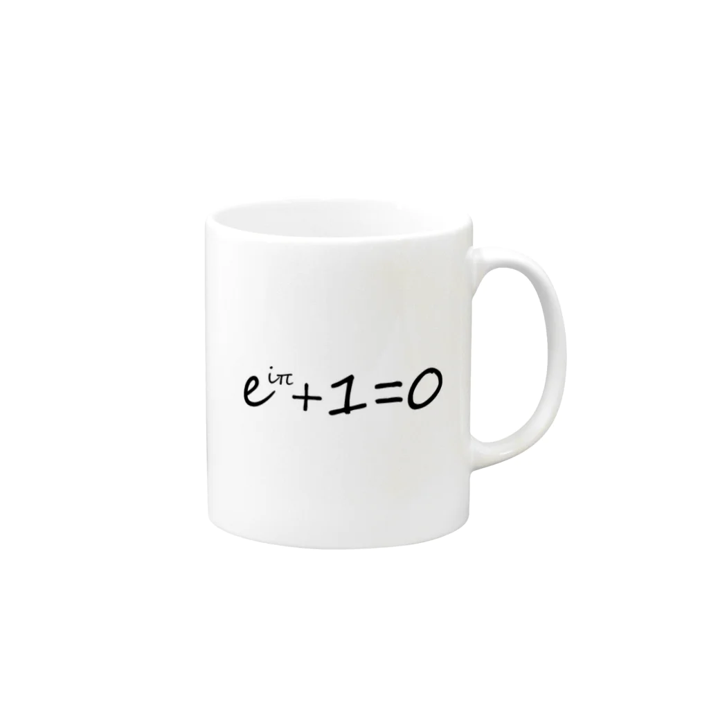 あんこく堂のオイラーの等式 Mug :right side of the handle