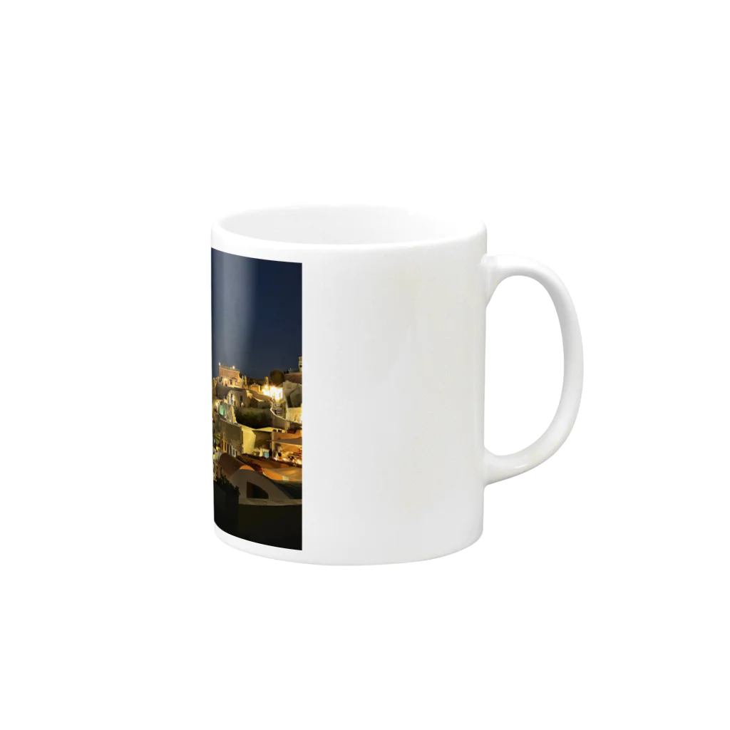 early_sealのサントリーニの夜景 Mug :right side of the handle