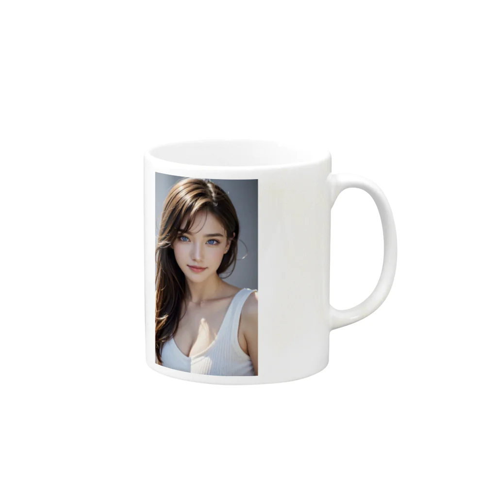 haruhaya0829のAI美女 LISA(リサ) Mug :right side of the handle