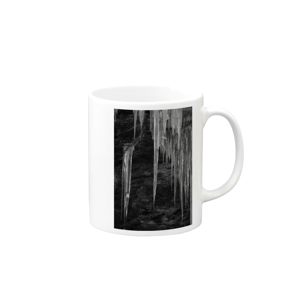 tmkmach の氷柱 Mug :right side of the handle