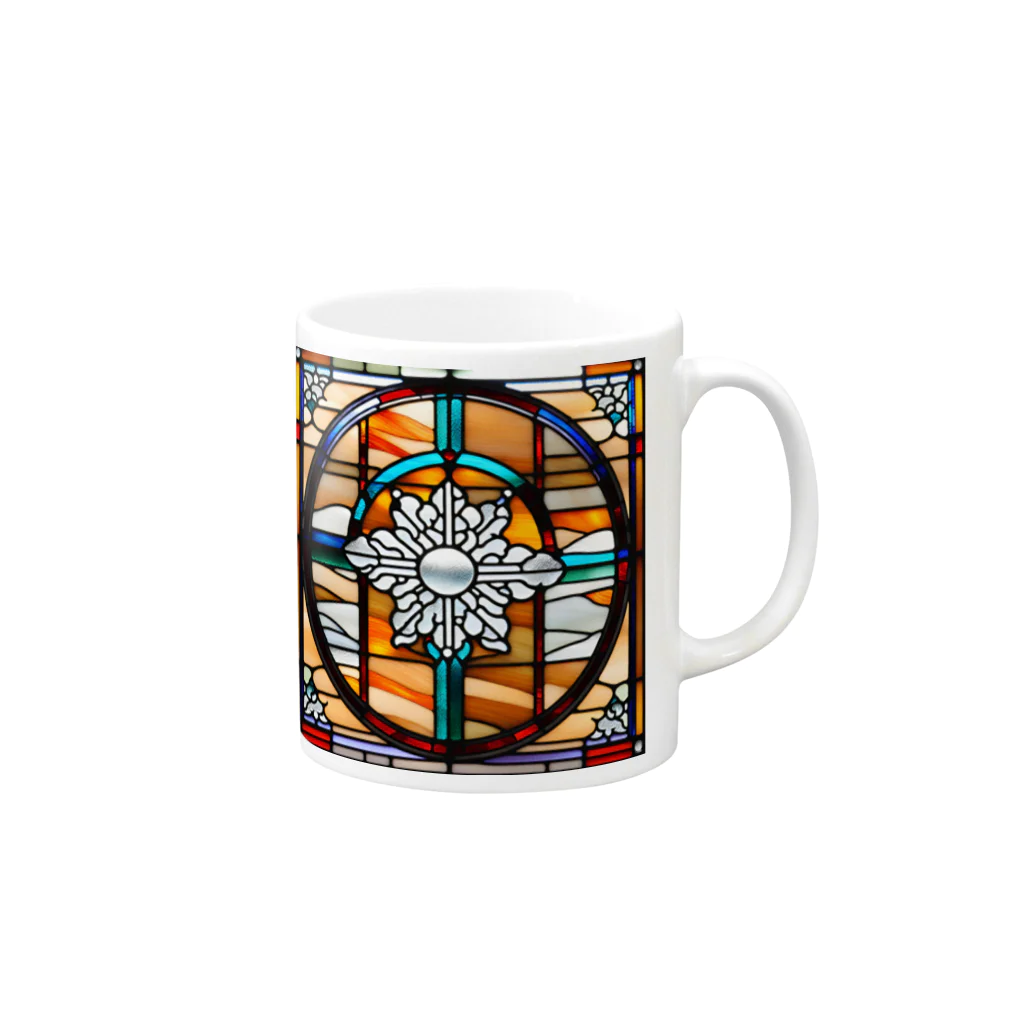 curry&shymeのステンド結晶 Mug :right side of the handle