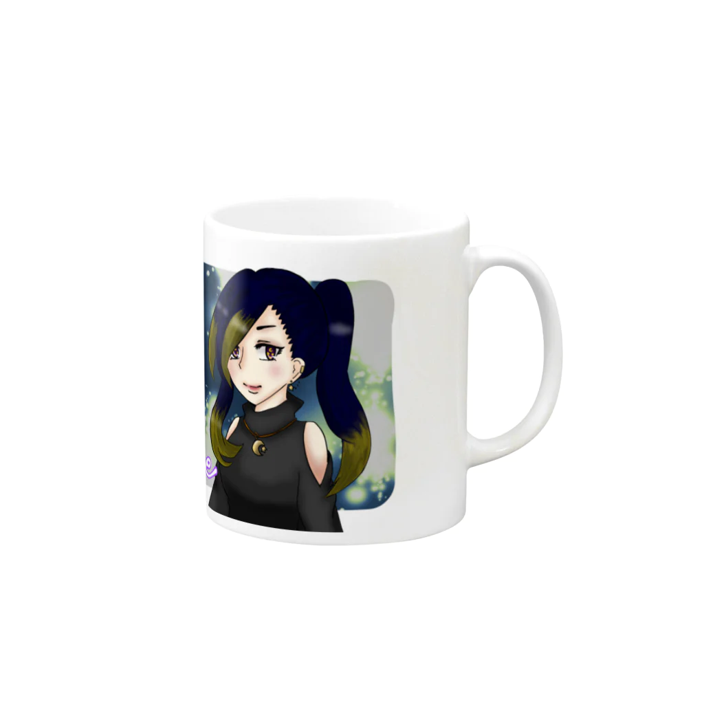 雨音月陽のBIT 白銀天マグカップ Mug :right side of the handle