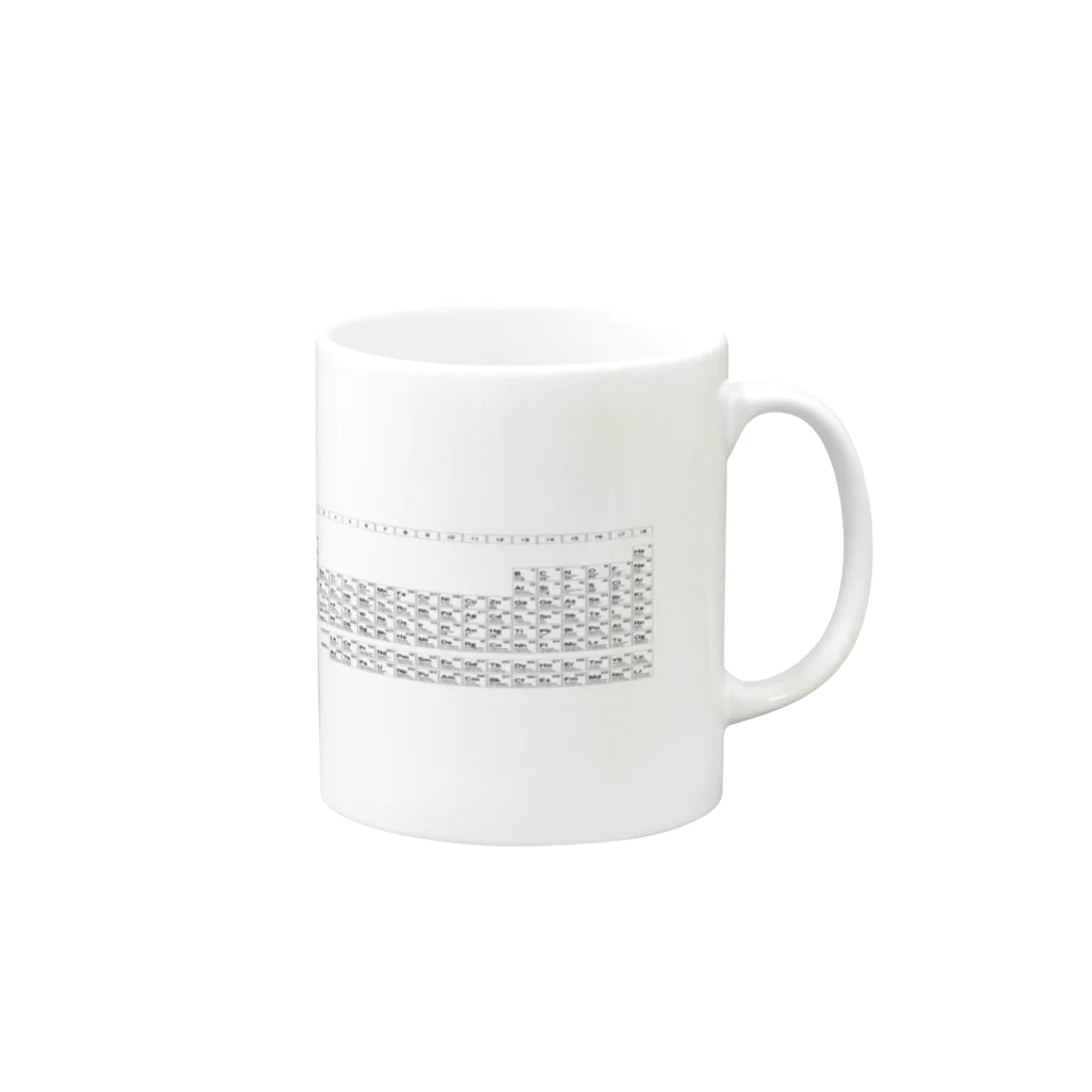 monkyNの元素周期表 Mug :right side of the handle