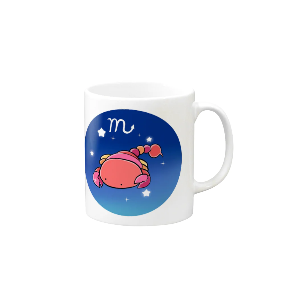 もふもふ堂の蠍座のマグカップ Mug :right side of the handle