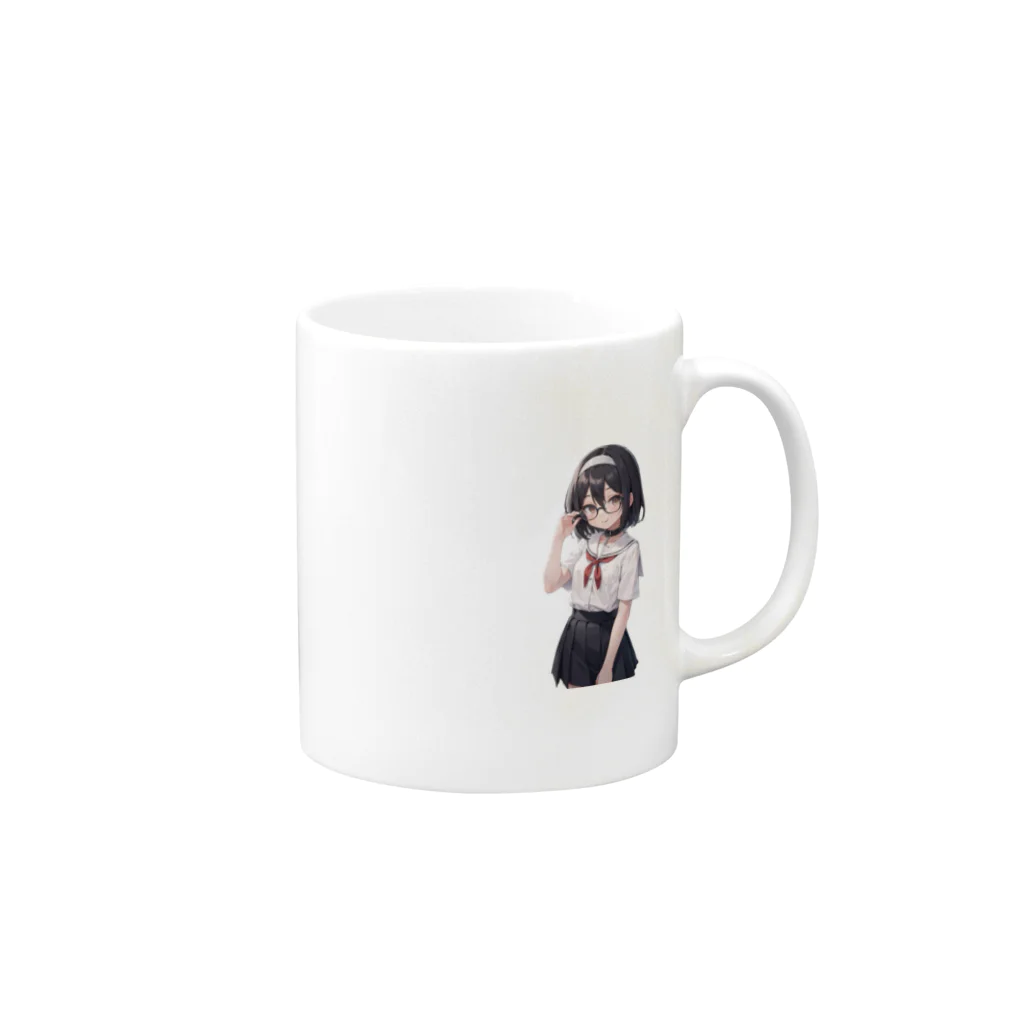 まとばっくすの里華 Mug :right side of the handle