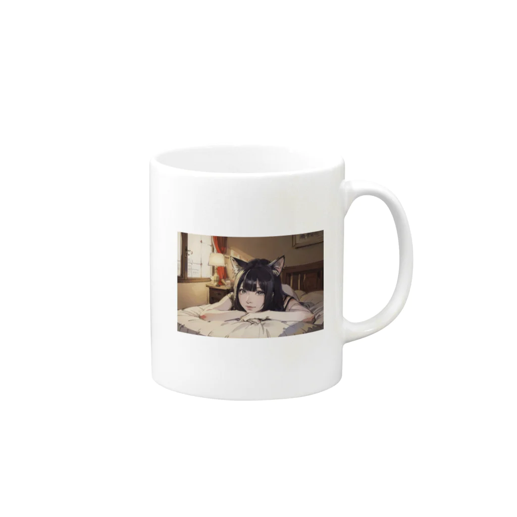 yousukeの猫耳彼女のおかえり Mug :right side of the handle