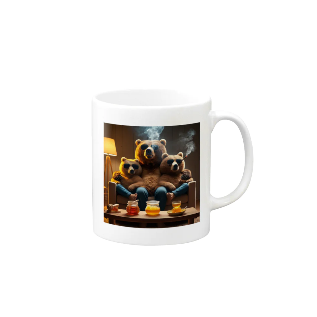 hanabatakeyasuのBear3’s Mug :right side of the handle