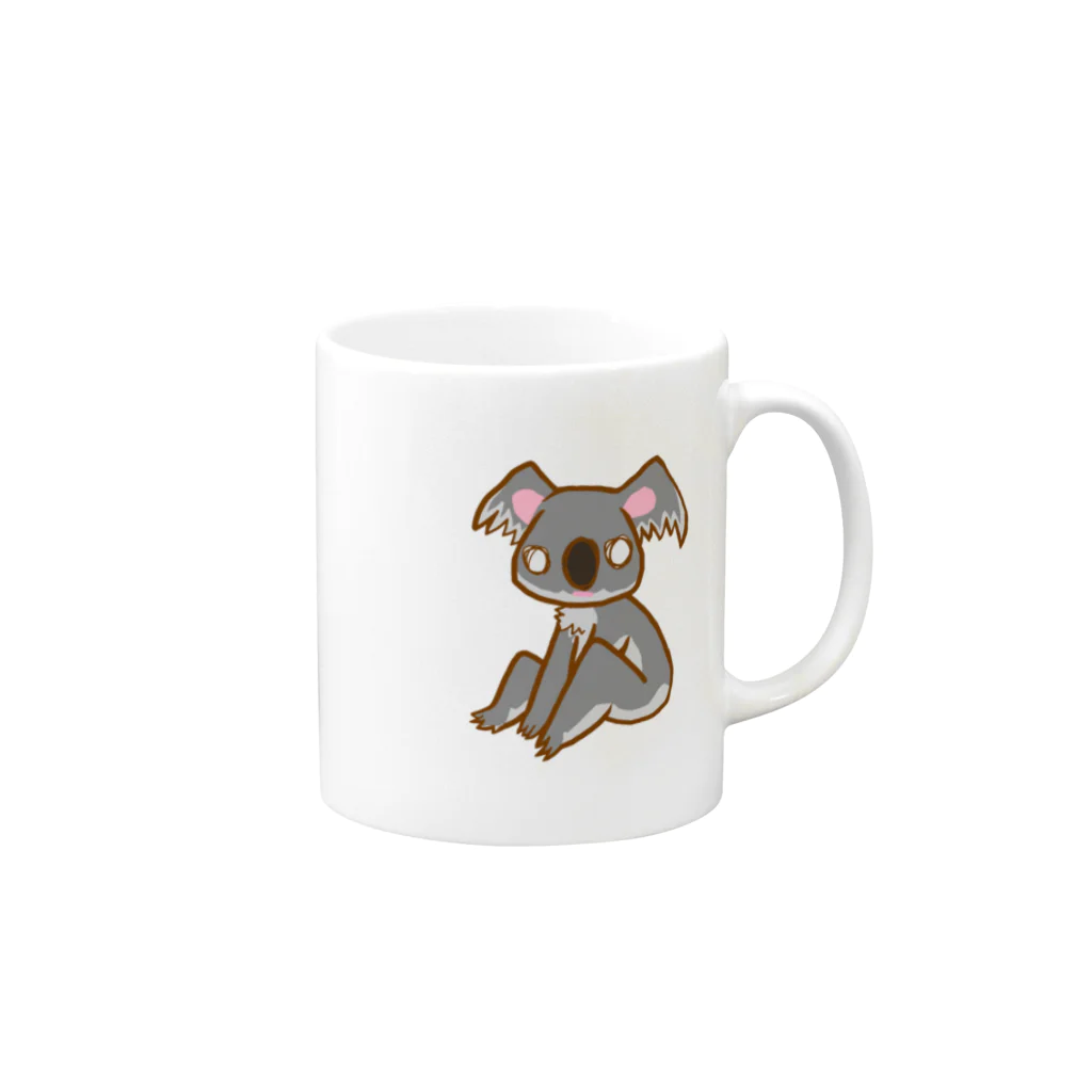 ＼(ナギノ)／動物図鑑イラストシリーズ増やしたい民のゆるコアラ Mug :right side of the handle