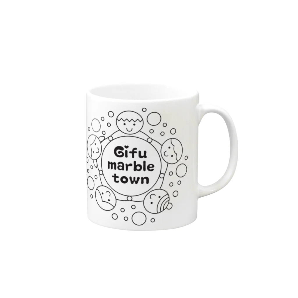 gifu-marbletownのぎふマーブルタウングッズ Mug :right side of the handle