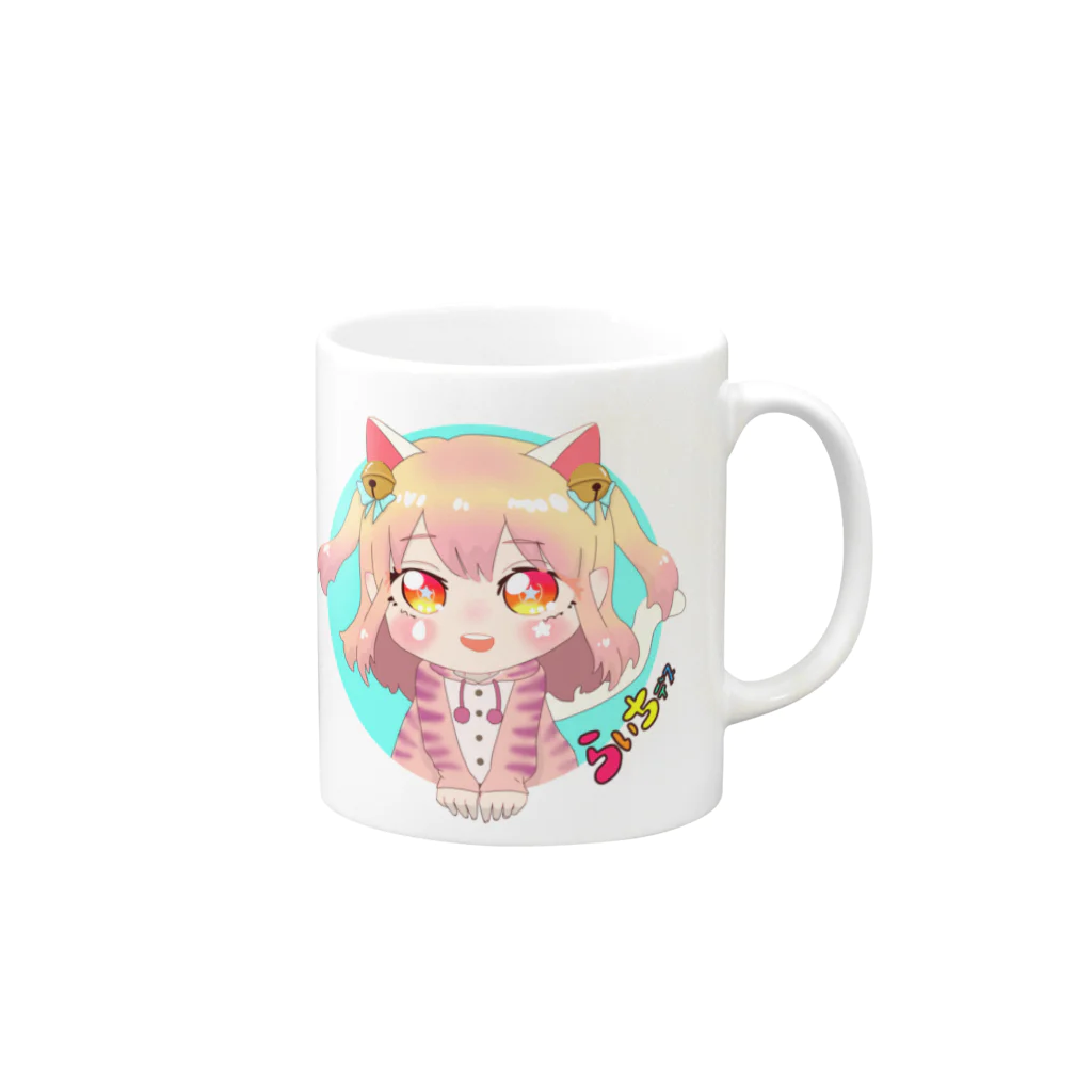 ら い ちﾃﾞｽのらいちﾃﾞｽ Mug :right side of the handle