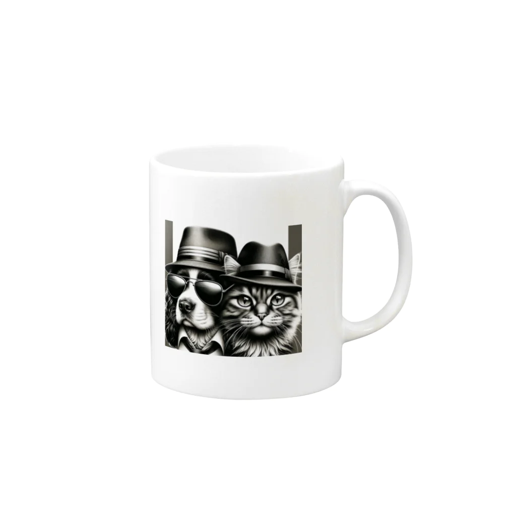 lblのゴッドファーザーな犬と猫 Mug :right side of the handle