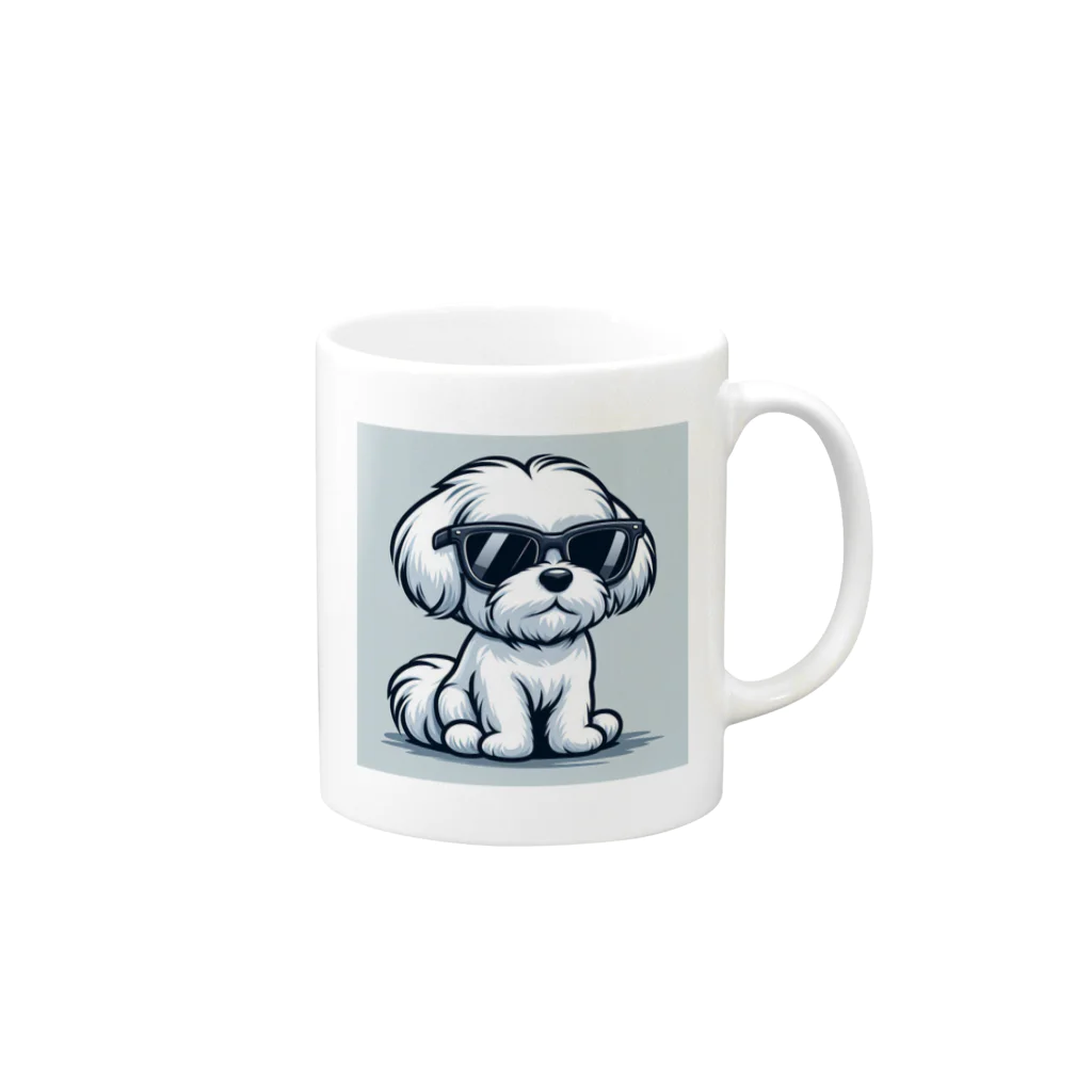 dogfulのスタイリッシュマルチーズ Mug :right side of the handle