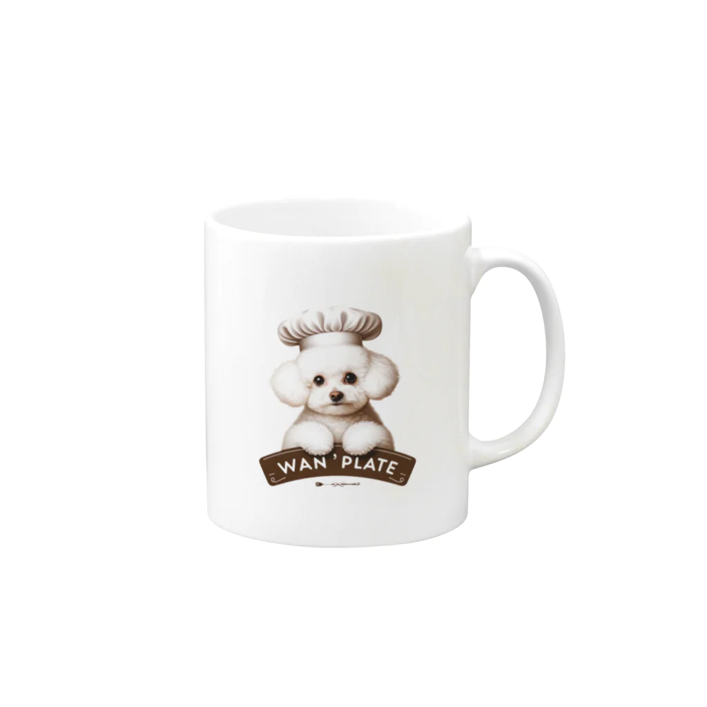 いちごプードルのコックのライくん Mug :right side of the handle