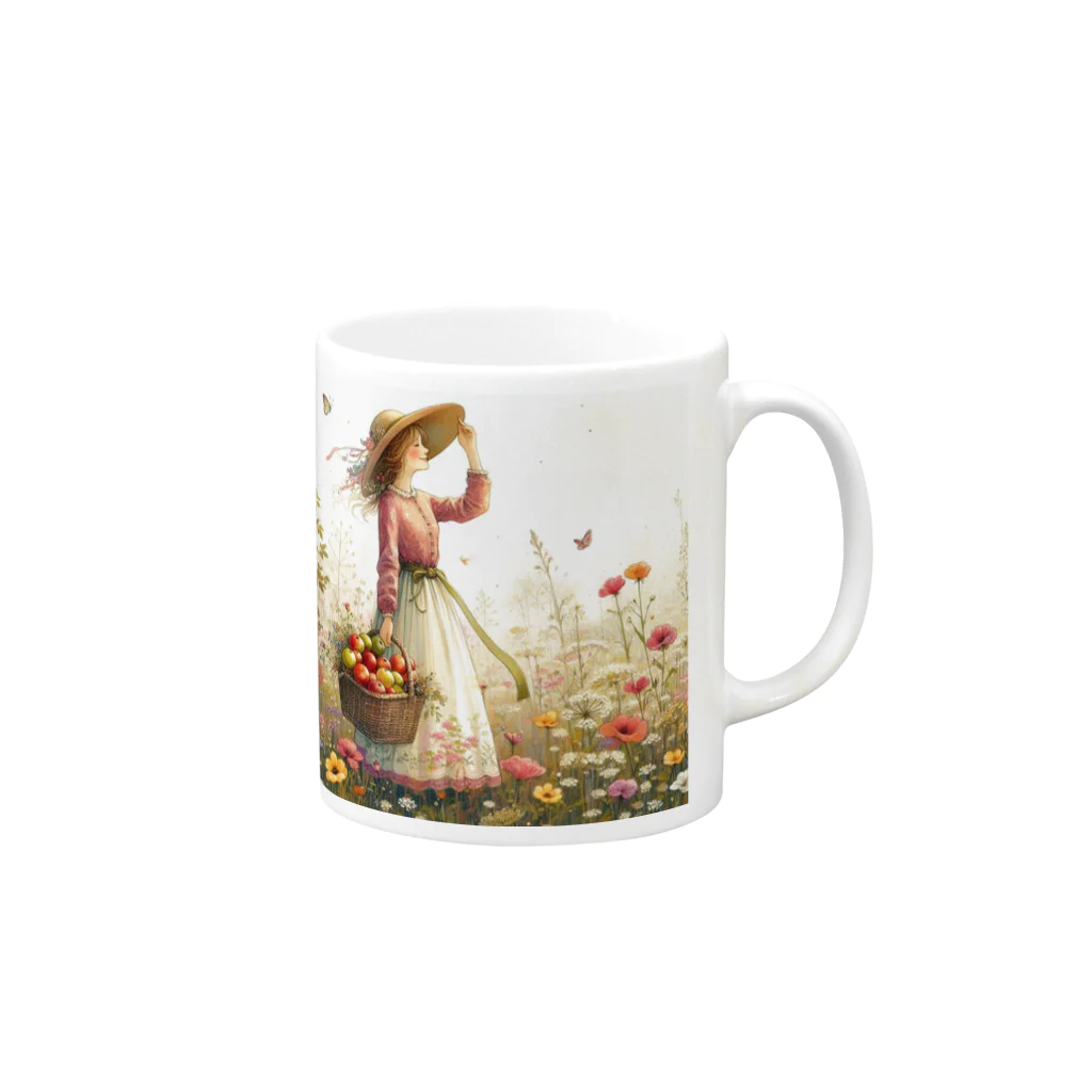 　  　✤ れもん＆ルイ✤の🌸”春風の恋 Mug :right side of the handle