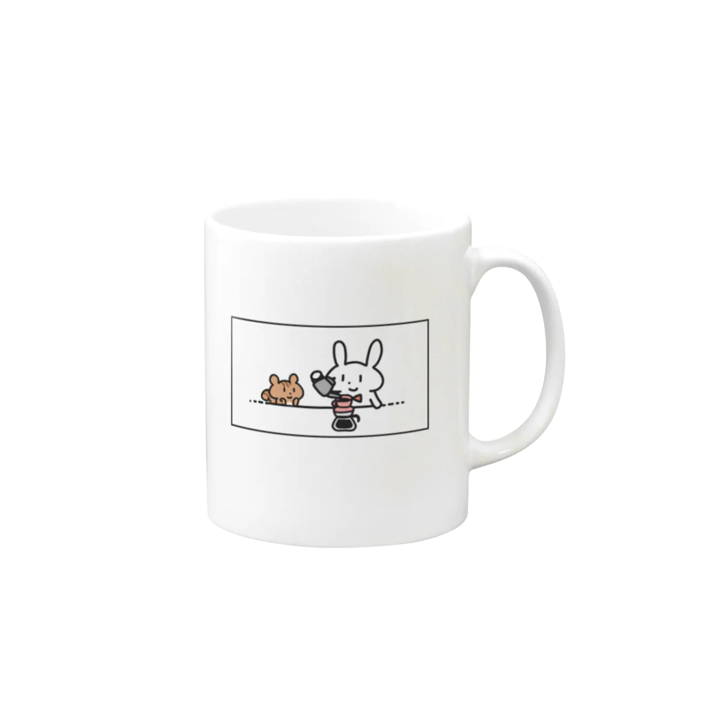 けらりのハンドドリップ Mug :right side of the handle