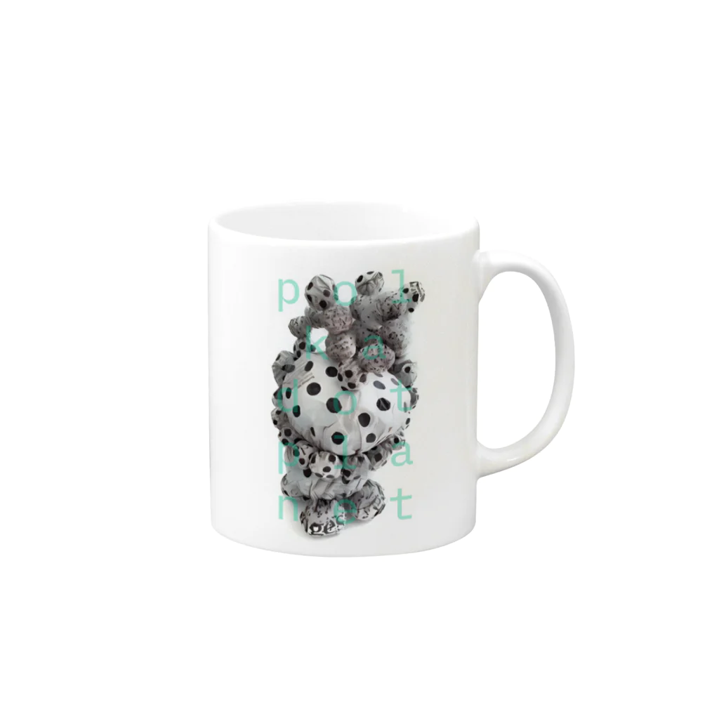 polkadot_planetのLeon Mug :right side of the handle